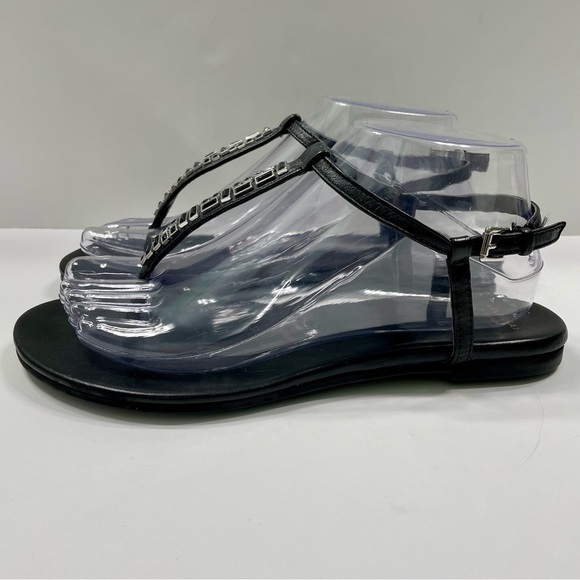 Cole Haan Grand Os Black Tstrap Sandals Size 7.5 - Picture 4 of 13